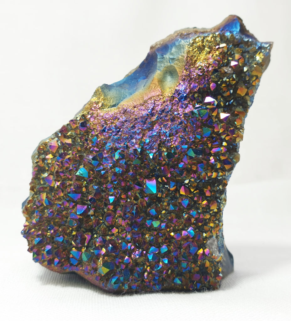 Rainbow Aura Quartz Flatbed Cluster