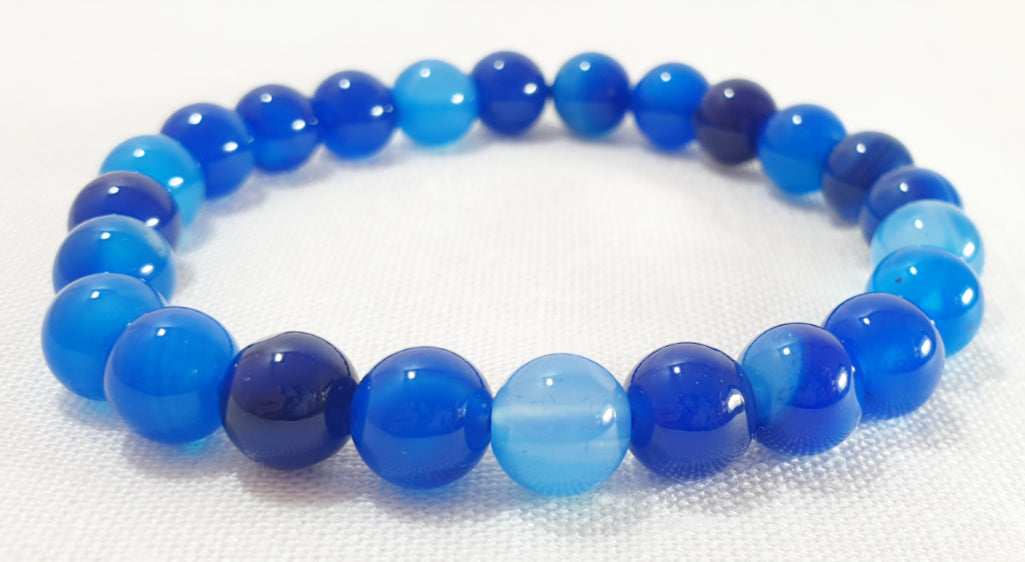 Blue Agate Power Bead bracelet