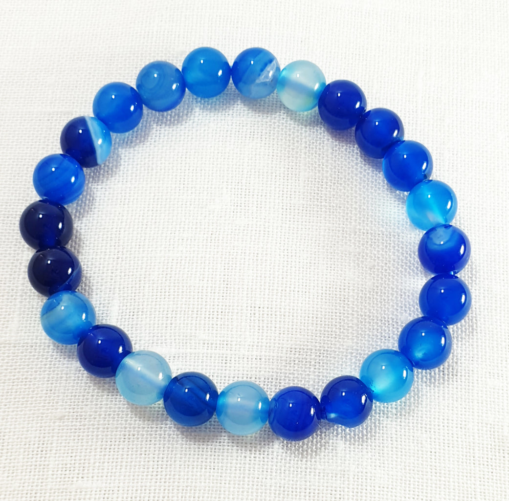 Blue Agate Power Bead bracelet