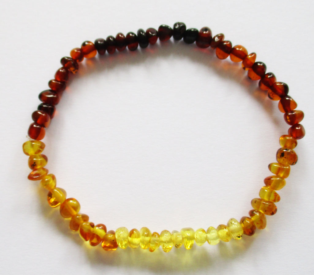 Mixed Amber Small Chip Bracelet