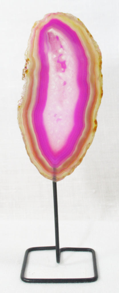 Standing Pink Agate Slice