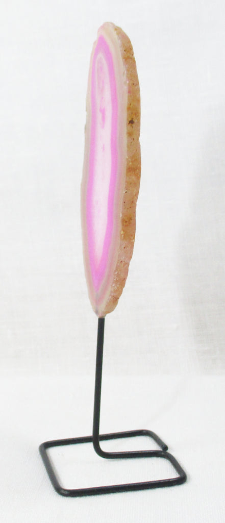 Standing Pink Agate Slice - 0