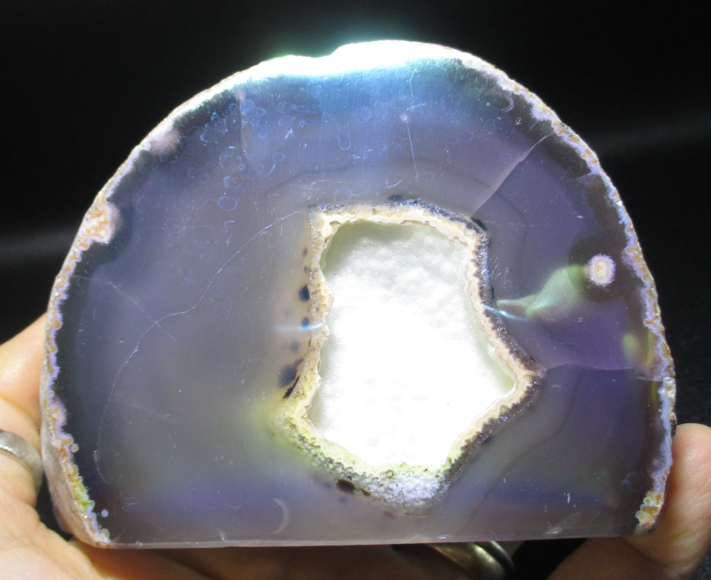 Rainbow Aura Quartz Standing Geode