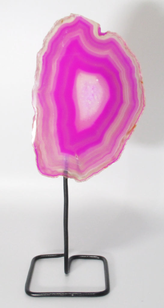 Standing Pink Agate Slice