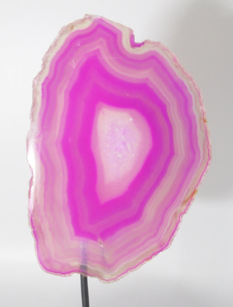 Standing Pink Agate Slice