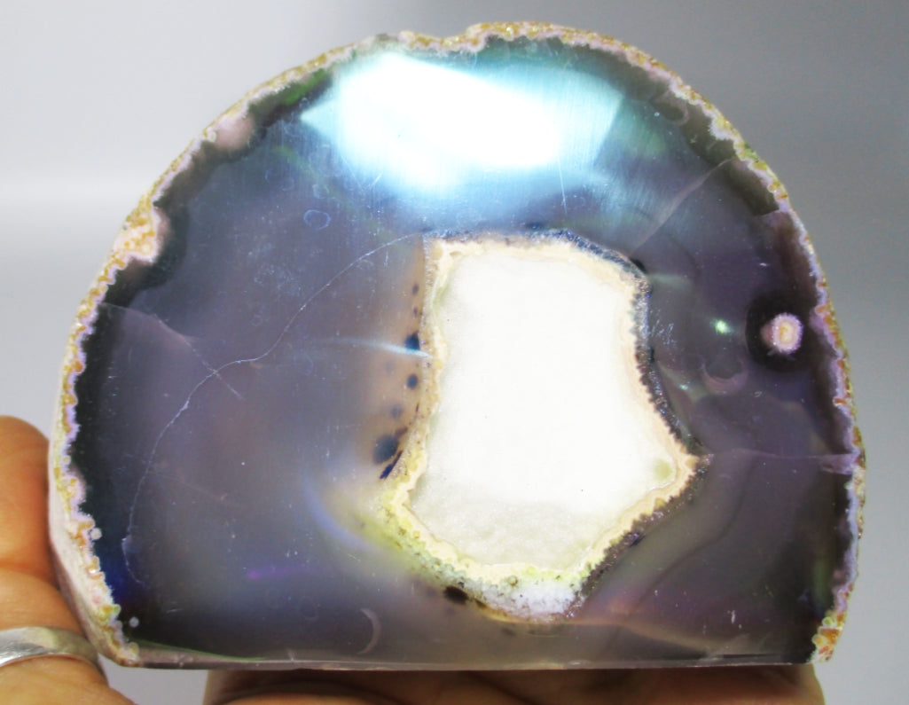 Rainbow Aura Quartz Standing Geode