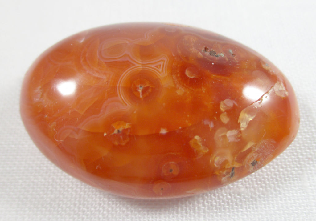 Rough Carnelian Stone Thumb Pebble - 0