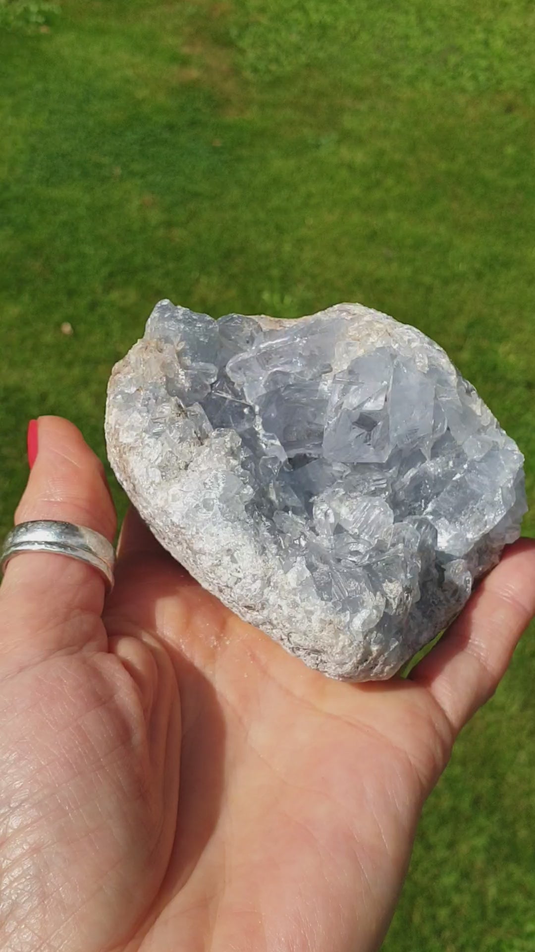 Celestite Cluster Geode-2