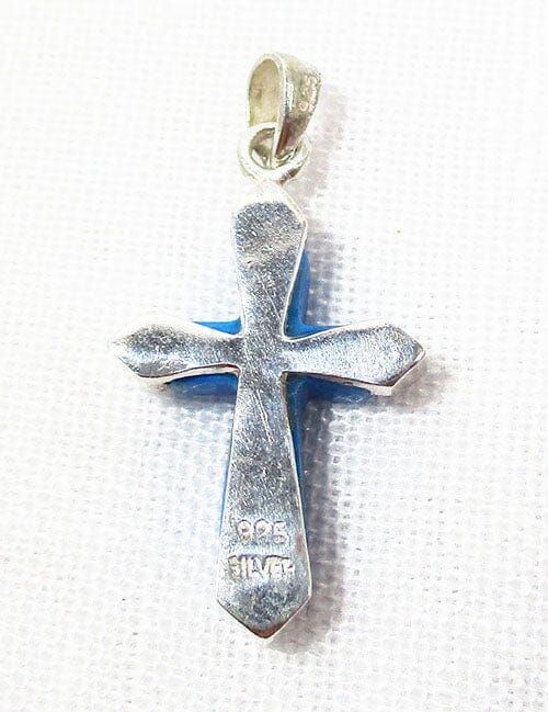 Small turquoise cross on sale necklace